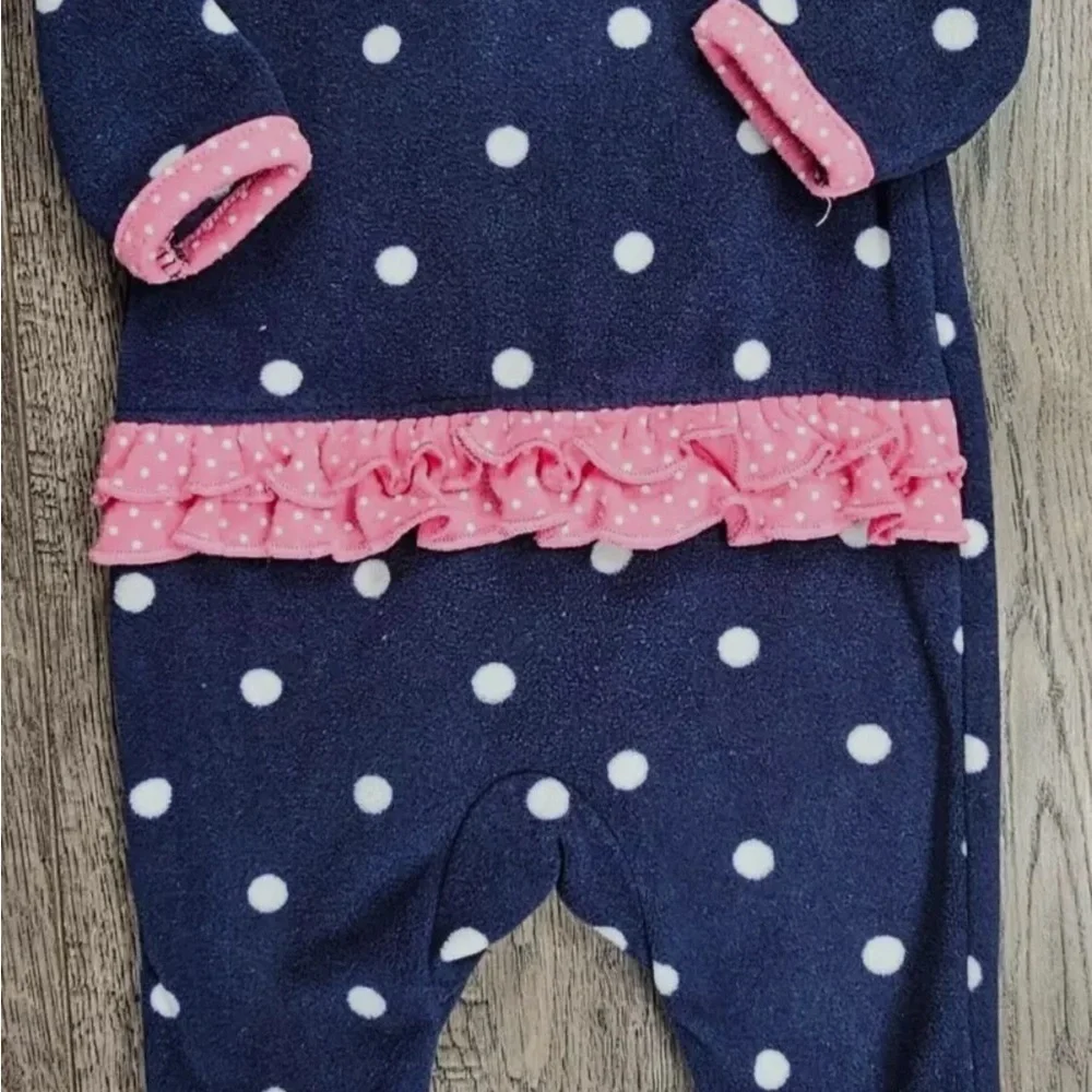 Navy Blue Polka Dot Kids One Piece